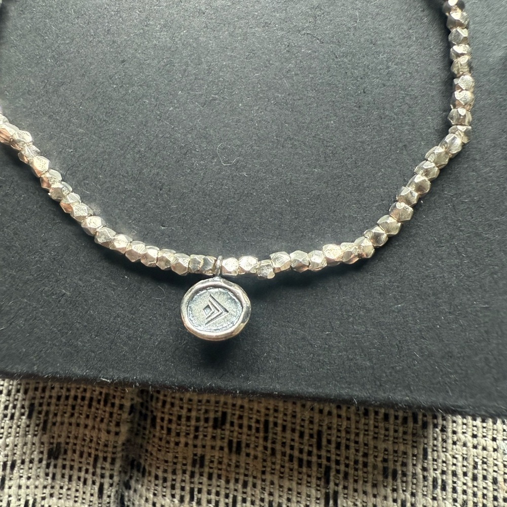 Silpada Silver Solid Stretch Bracelet .925 Facete… - image 2